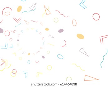 Abstract background for documents. Color triangles, lines, circles. Vector illustration.