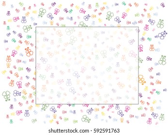Abstract background for documents, colored butterflies. Color vector illustration.