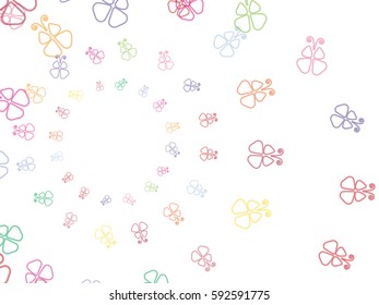 Abstract background for documents, colored butterflies. Color vector illustration.