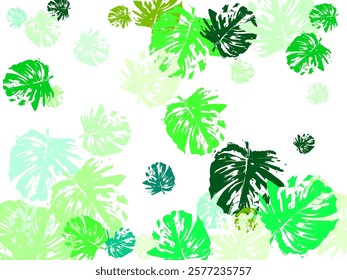 Abstract background for documents, colored confetti, colorful feathers. Forest Design, Nature Elements. Ecology Vector Illustration. 