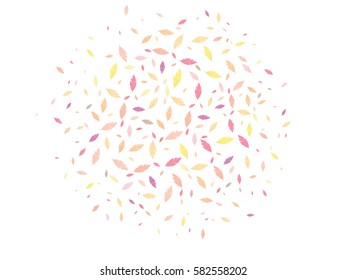 Abstract background for documents, colored confetti, colorful feathers.