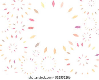 Abstract background for documents, colored confetti, colorful feathers.