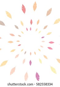 Abstract background for documents, colored confetti, colorful feathers.