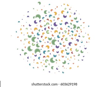 Abstract background for documents colored crescent shape. Colored Vector illustration.