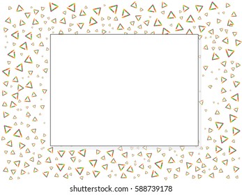 Abstract background for documents, confetti colored triangles. Color vector illustration.
