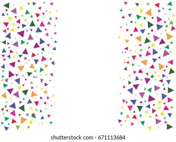 Abstract background for documents from confetti of different colors. Triangles