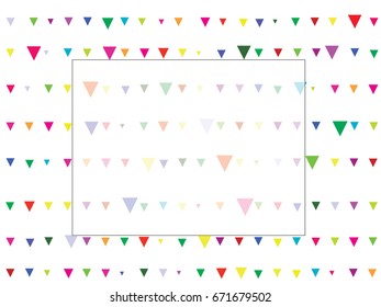 Abstract background for documents from confetti of different colors. Triangles