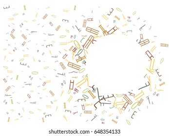 Abstract background for documents of the Korean alphabet. Colored Vector illustration.