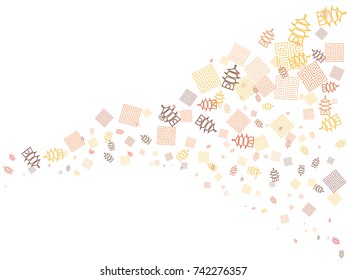 Abstract background for documents of Korean ornament. Colored vector illustration on a theme of Korean ornament, a Korean temple.