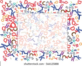 abstract background for documents from the letters of the English alphabet