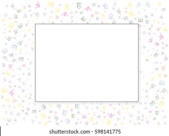 Abstract background for documents, many colored houses. Color vector illustration.