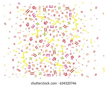 Abstract background for documents. Mathematical signs. More, less, equal, belonging, set, not equal, infinity, zero, root, degree