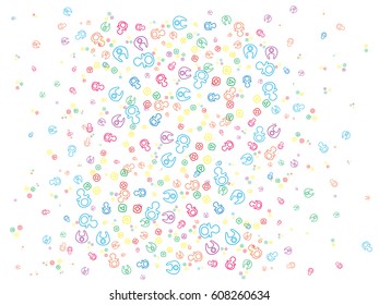 Abstract background for documents. Nipple, cubes, bib. Colored Vector illustration 