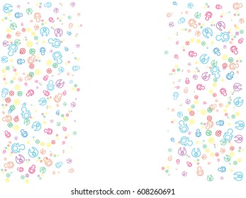 Abstract background for documents. Nipple, cubes, bib. Colored Vector illustration 