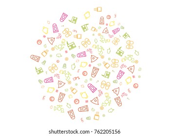 Abstract background for documents on a spa treatment theme, outline, thin. Colored vector illustration on white background, symbol, element.