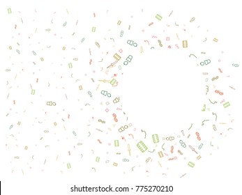 Abstract background for documents on the subject of sore throat. Color vector illustration of medicine, pipette, tea with lemon, silhouette of face.