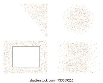 Abstract background for documents on the theme of agriculture. Colored Vector illustration of wheat, tractor, pea pod, garden wheelbarrow. truck.