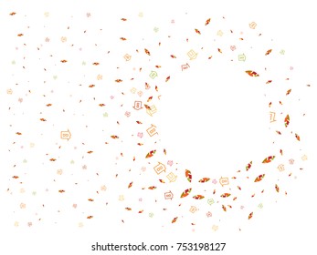 Abstract background for documents on the theme of autumn. Colored Vector illustration of leaves at home.