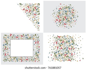 Abstract background for documents on a theme of microbes, multi-colored microbes. Color vector illustration