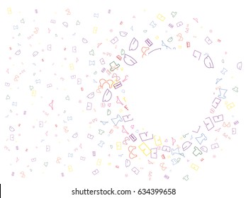 Abstract background for documents for summer department. Icons of sun glasses, glasses, dresses, skirts, swimming suits, bras, pants, trousers
