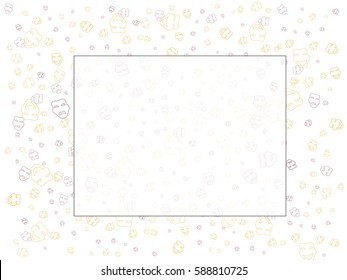 Abstract background for documents, theatrical masks. Color vector illustration.