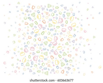 Abstract background for documents, women's bags. Color vector illustration