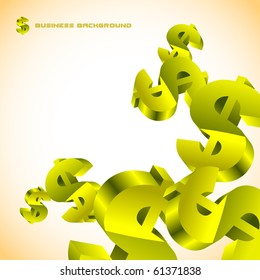 Abstract background with dollar. Vector illustration.