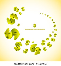 Abstract background with dollar. Vector illustration.