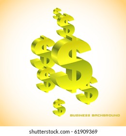 Abstract background with dollar. Vector illustration.