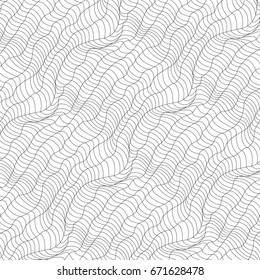 Abstract background of doodle hand drawn lines. Zen art, Zen tangle pattern. Vector