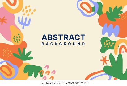abstract background doodle illustration style, presentation template design, freeform shape design, presentation and wallpaper