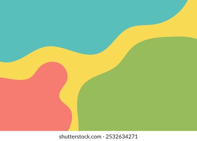 abstract background with doodle shape and line art in blue background. Wallpaper design for social media posts. Paper background in minimal trendy flat style with copy space for text.