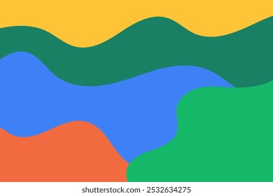 abstract background with doodle shape and line art in blue background. Wallpaper design for social media posts. Paper background in minimal trendy flat style with copy space for text.