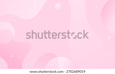 Abstract background of doodle shapes, lines on pink background with blank space in center for text. Minimalist wavy background.