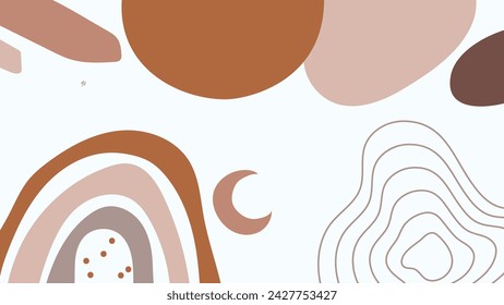 Abstract background with doodle shapes in pastel colors. Vector illustration.