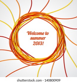 Abstract background with doodle sun