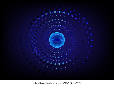 Abstract background dot line geometric digital technology global network communication hub graphic design vector illustration