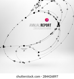 Plano de Fundo Abstrato com Matriz de Pontos e Linhas. Estrutura de Conexão. Conceito de tecnologia moderna geométrica. Visualização de dados digitais. Conceito Gráfico de Rede Social
