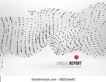 Arrière-Plan abstrait avec tableau et lignes de points. Structure de connexion. Concept de technologie géométrique moderne. Visualisation des données numériques. Concept graphique du réseau social