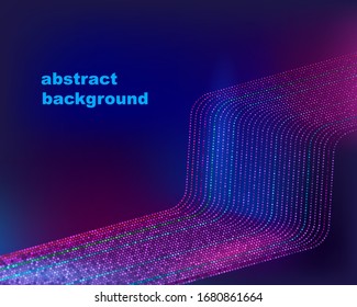 Abstract Background With Dots. Bigdata Stream Visualization. Technology Design