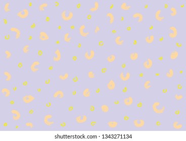 Abstract background with dots, circles in dry brush strokes. Doodle style pencil sketch with pastel colors.
