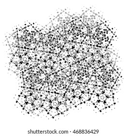 abstract background with dots and circles. Geometric figures