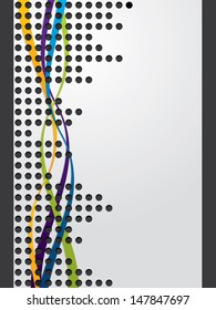 Abstract background with dots and color waves