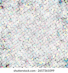 fundo abstrato com pontos, pontos coloridos formam um padrão de meio-tom abstrato, criando uma textura de mosaico vibrante com elementos geométricos sem costura para um fundo decorativo, preenchido com luz