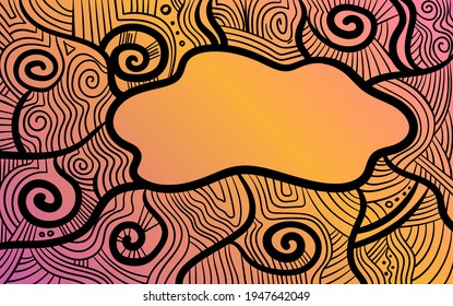 Fondo abstracto con puntos, garabatos y líneas. Ilustración vectorial dibujada a mano.