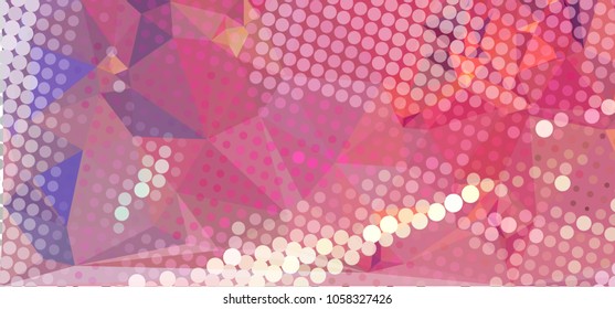 Abstract background with dots. Horizontal banner, texture, flyer, layout, postcard. Vector clip art