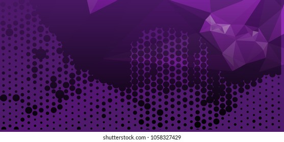 Abstract background with dots. Horizontal banner, texture, flyer, layout, postcard. Vector clip art
