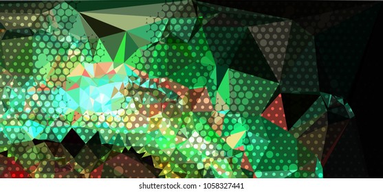 Abstract background with dots. Horizontal banner, texture, flyer, layout, postcard. Vector clip art