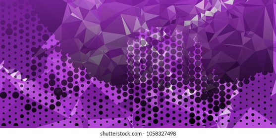 Abstract background with dots. Horizontal banner, texture, flyer, layout, postcard. Vector clip art
