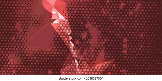 Abstract background with dots. Horizontal banner, texture, flyer, layout, postcard. Vector clip art